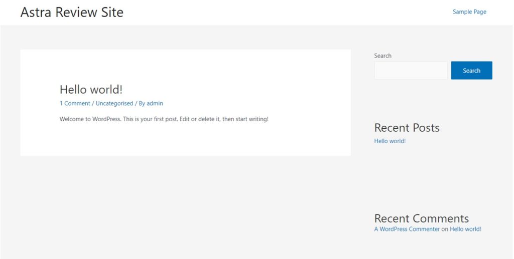 Astra Theme Review Site