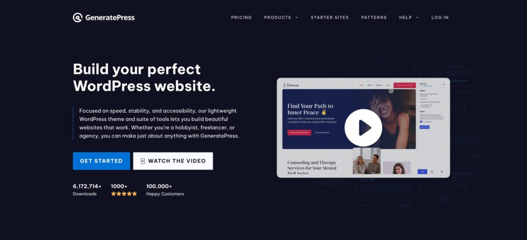 GeneratePress homepage