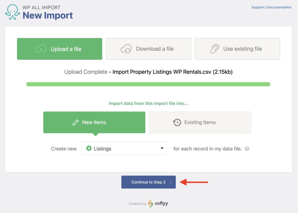 How to Import Listings into WP Rentals Create New Import