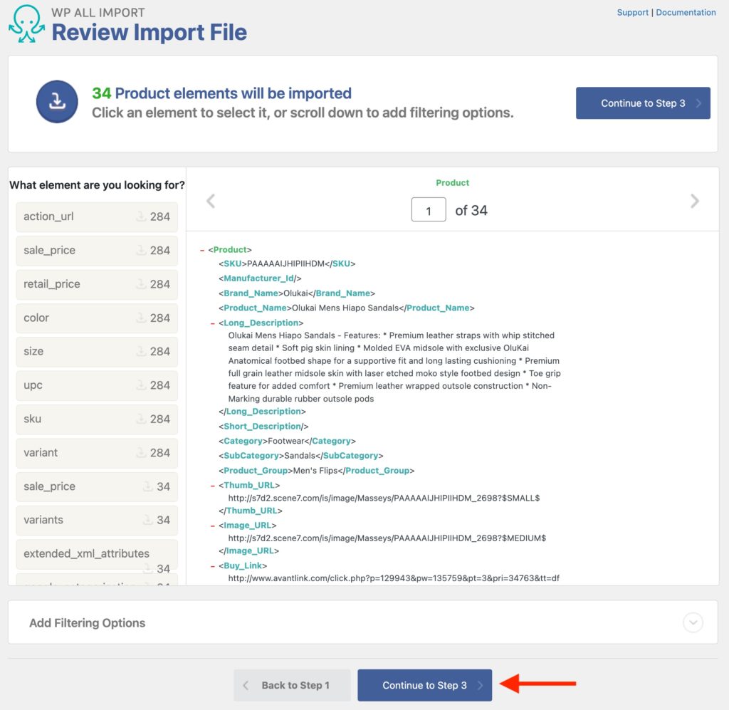 Import Variable Products Review Import File