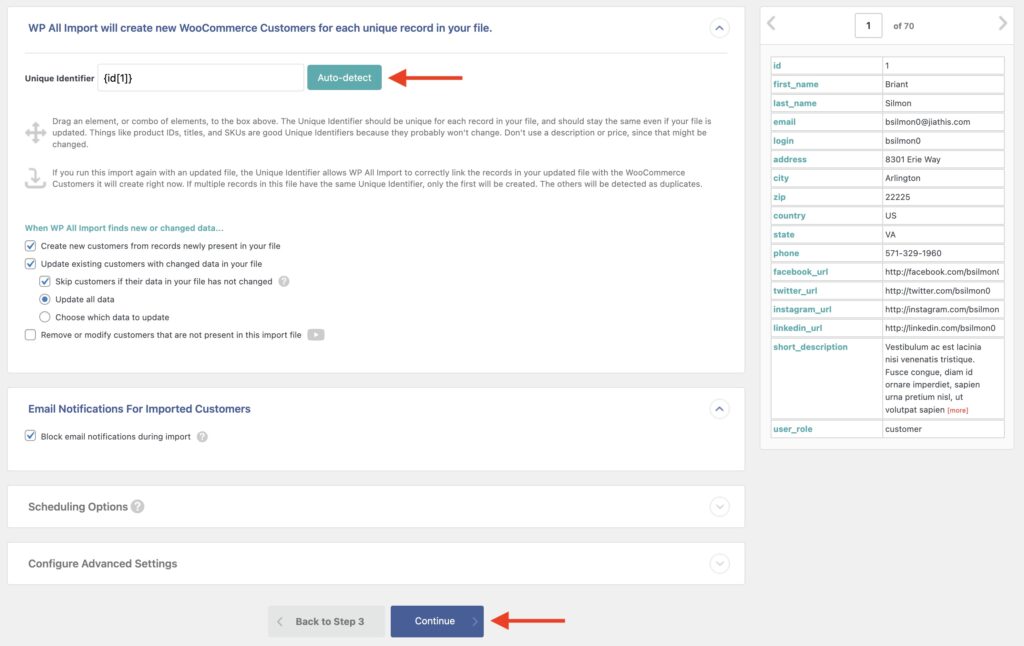Import WooCommerce Data Configure Settings