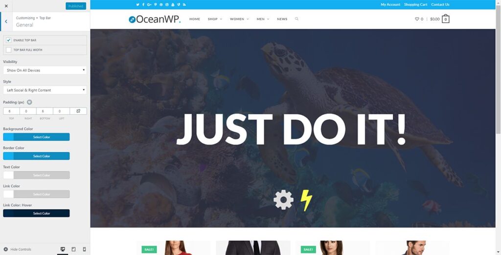 OceanWP styling