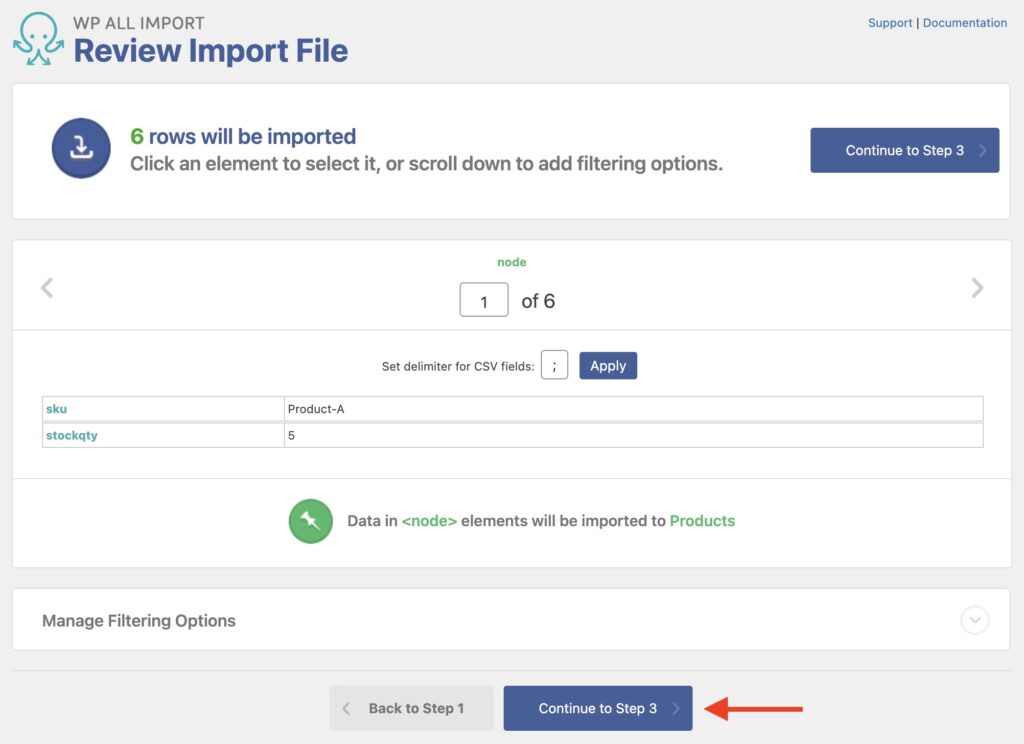 Syncing Stock Levels Review Import File