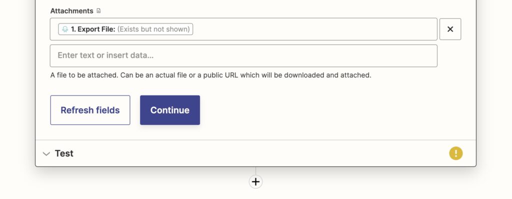 Zapier WordPress Send Email Attach Export