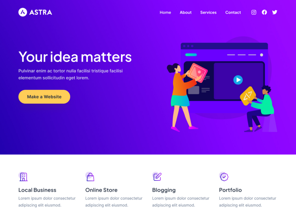 Astra theme