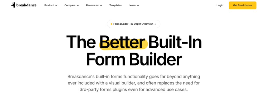 Breakdance form builder
