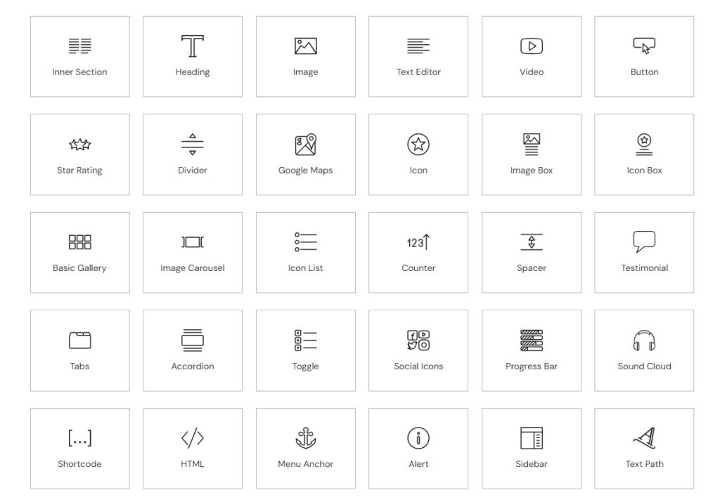 Elementor widgets