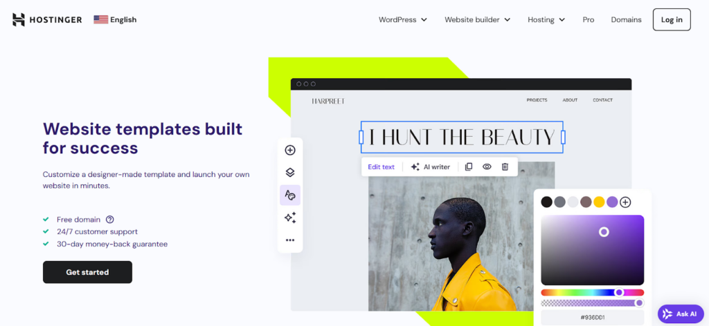 Hostinger website templates