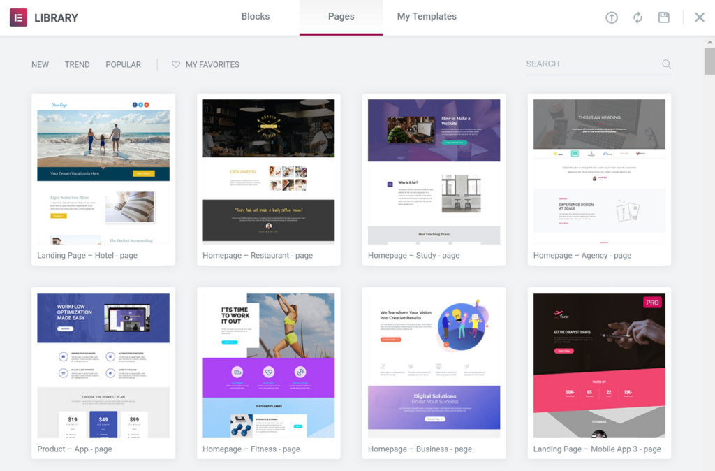 WordPress Page Builders - Elementor Templates