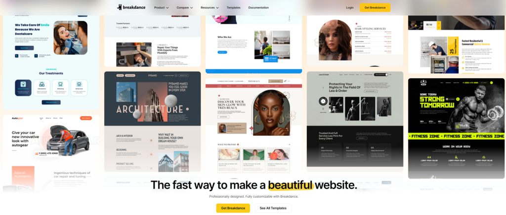 WordPress Page Builders - Breakdance Templates