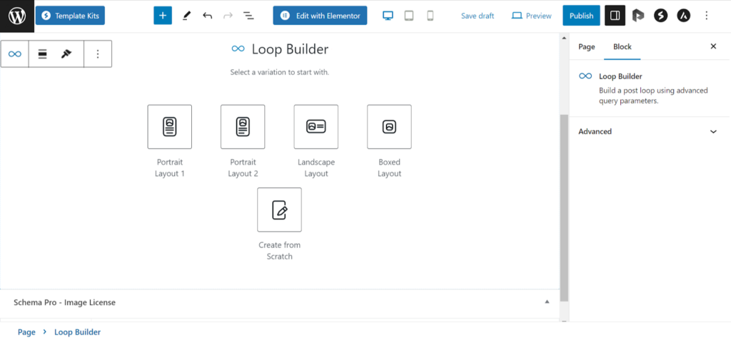 Spectra loop builder