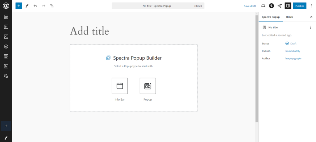 Spectra popup builder