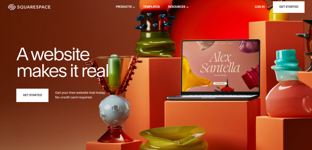 Squarespace homepage
