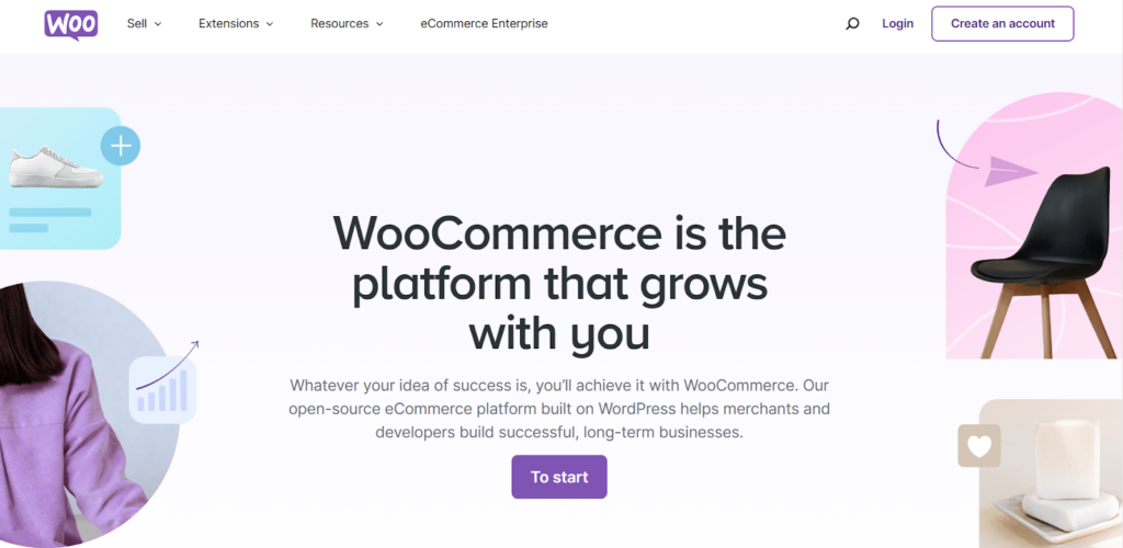 WooCommerce homepage