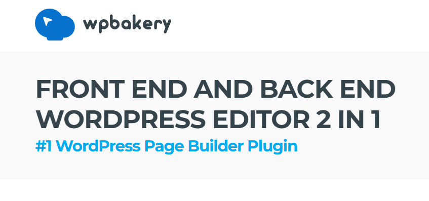 WPBakery back & front-end editor