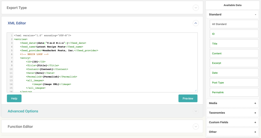 Custom XML Editor